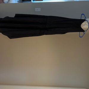 Navy silk dress